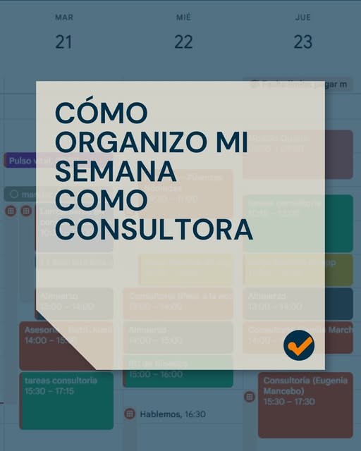 Agenda organizada para una consultoría